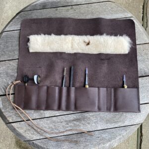 Deluxe leather tying tool roll