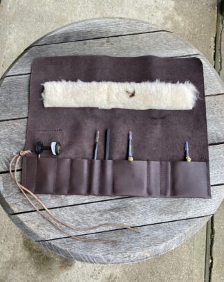 Deluxe leather tying tool roll